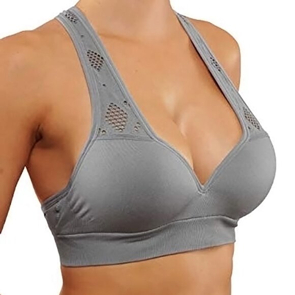 Push Up Bra Women's Yoga Crop Top Sports - Picture 1 of 4